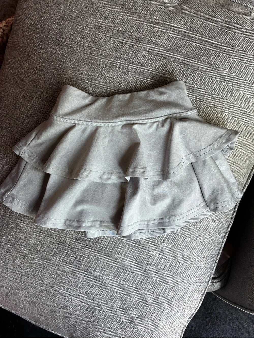 Champion Light Gray Tiered Ruffle Skirt